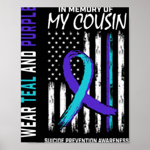 In Memory Cousin Suicide Awareness Prevention Amer Poster