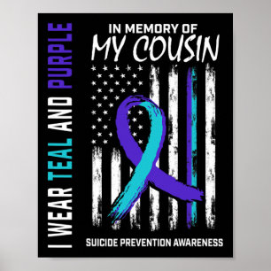 In Memory Cousin Suicide Awareness Prevention Amer Poster
