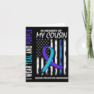 In Memory Cousin Suicide Awareness Prevention Card