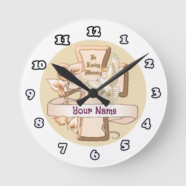 In Memory Cross  Round Clock (Front)