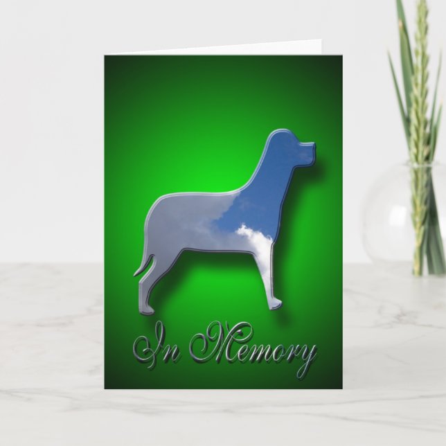 In Memory Dog Sympathy Card (Front)