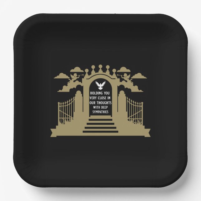 In Memory Funeral Gift Paper Plate (Front)