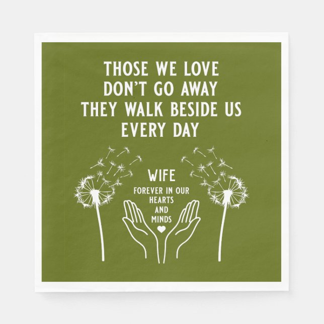 In Memory Funeral Reception Napkin (Front)