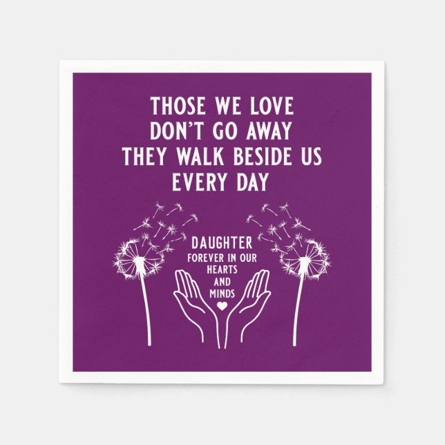 In Memory Funeral Reception Napkin (Front)