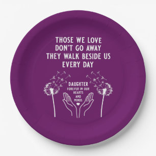 In Memory Funeral Reception Paper Plate