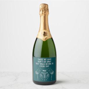 In Memory Funeral Reception Sparkling Wine Label