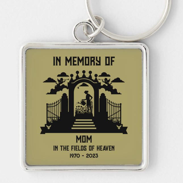 In Memory Gardeners Funeral Keychain (Front)