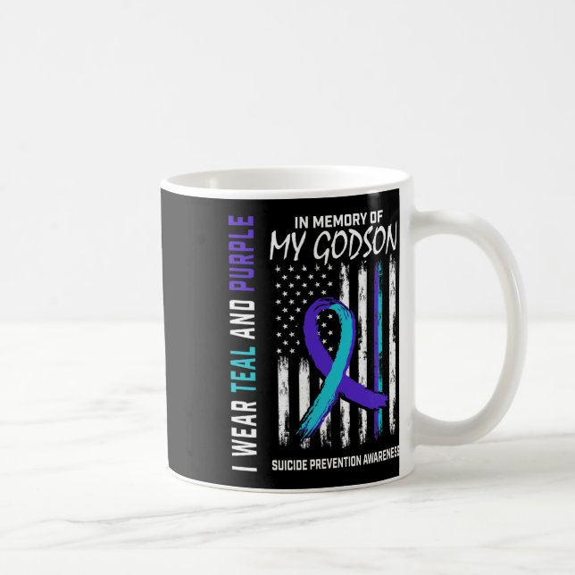In Memory Godson Suicide Awareness Prevention Amer Coffee Mug (Right)