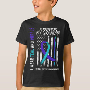 In Memory Grandpa Suicide Awareness Prevention Ame T-Shirt