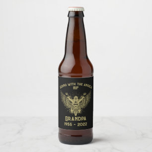 In Memory Motorbike Rider Funeral Beer Bottle Label