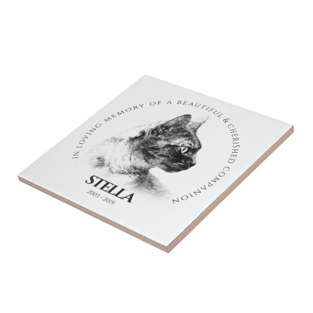 In Memory of a Beloved Pet Memorial Tile (Side)