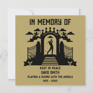 In Memory Of A Golfers Funeral Card