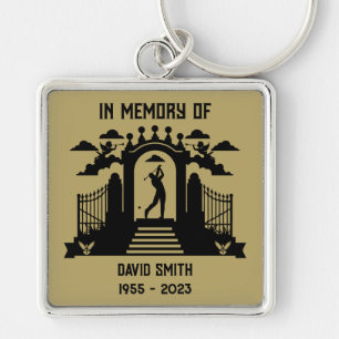 In Memory Of A Golfers Funeral Keychain