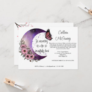 In memory of a life well lived. Editable Invitation