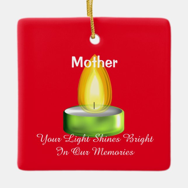 In Memory Of A Loved  One Ceramic Ornament (Front)
