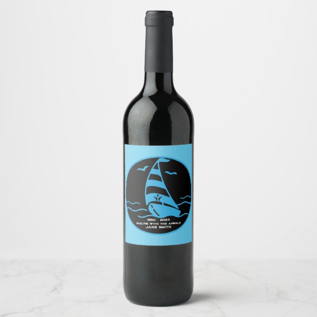 In Memory Of A  Sailor Garden Wine Label (Front)