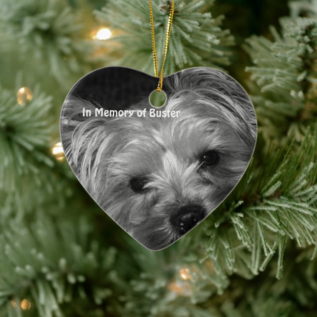 In Memory of  Beloved Pet Dog Ceramic Ornament (Tree)