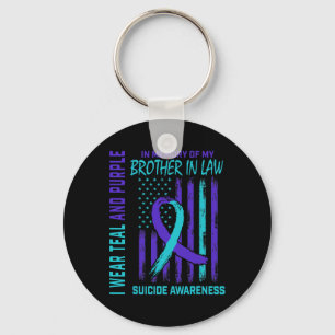 In Memory Of Brother In Law Suicide Awareness Amer Keychain