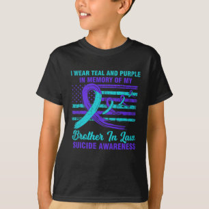 In Memory Of Brother In Law Suicide Awareness Amer T-Shirt