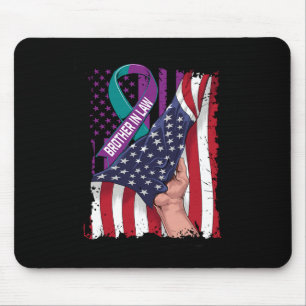 In Memory Of Brother In Law Suicide Awareness Usa  Mouse Pad