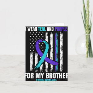 In Memory Of Brother Suicide Awareness Flag Graphi Card