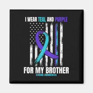 In Memory Of Brother Suicide Awareness Flag Graphi Magnet