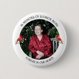 In Memory of Cardinal Memorial Keepsake 2 Inch Round Button