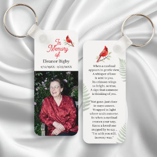 In Memory of Cardinal Memorial Keepsake Keychain
