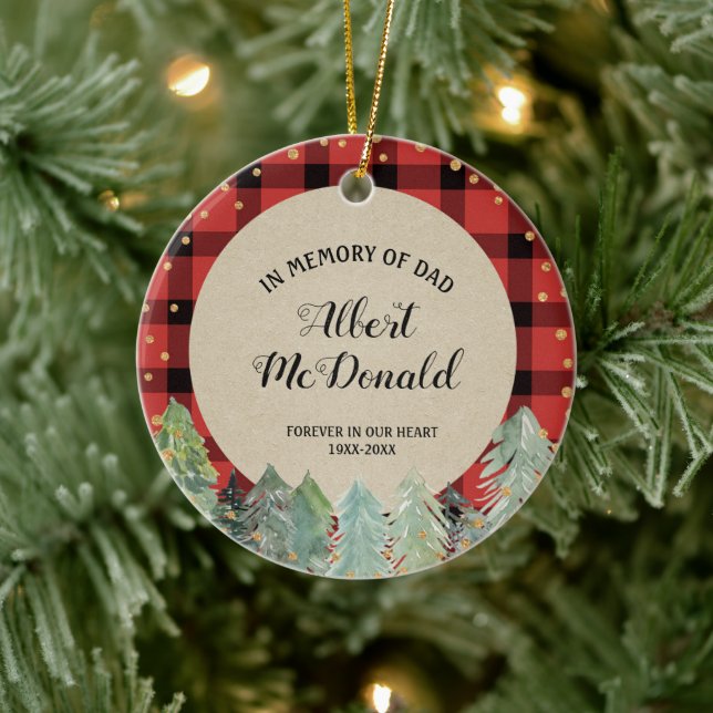 In Memory of Dad Ornament Winter Christmas Gifts (Tree)