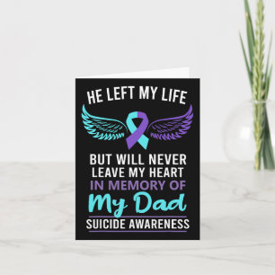 In Memory Of Dad Suicide Awareness Prevention Card