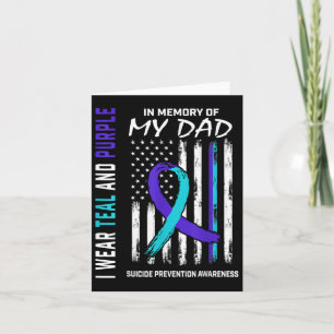 In Memory Of Dad Suicide Prevention Awareness Amer Card