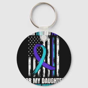 In Memory Of Daughter Suicide Awareness American F Keychain