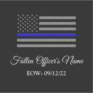 IN MEMORY OF FALLEN OFFICER THIN BLUE LINE VINYL