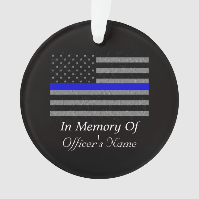 IN MEMORY OF FALLEN POLICE OFFICER ORNAMENT (Front)