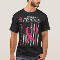 In Memory of Friend Breast Cancer Awareness Flag B