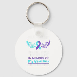 In Memory Of Grandma Suicide Awareness Prevention  Keychain