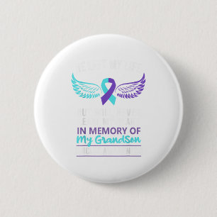In Memory Of Grandson Suicide Awareness Prevention 2 Inch Round Button