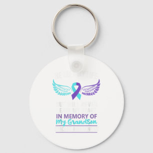 In Memory Of Grandson Suicide Awareness Prevention Keychain