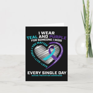 In Memory Of I Miss Son Mom Dad Suicide Prevention Card