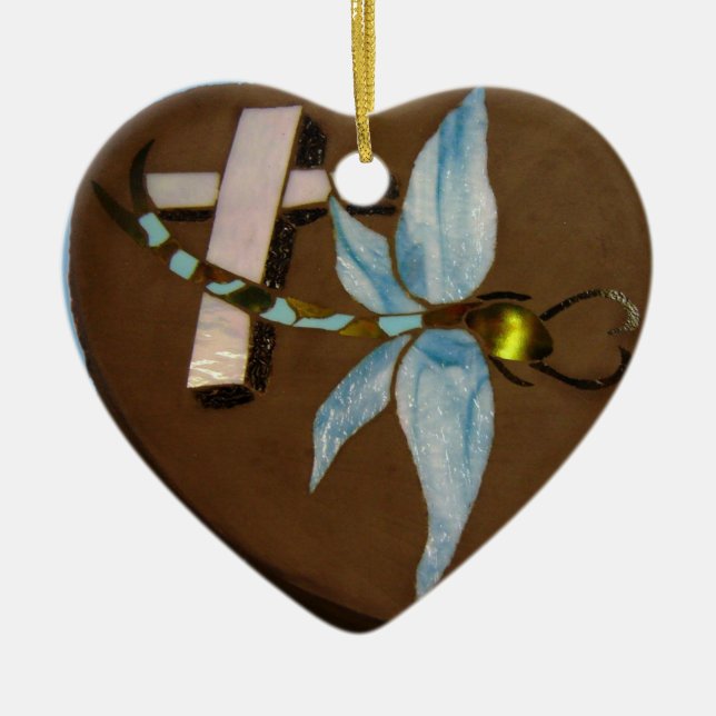 In Memory Of in Stained Glass Ceramic Ornament (Front)