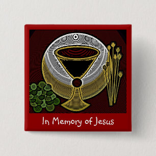 In Memory of Jesus 2 Inch Square Button