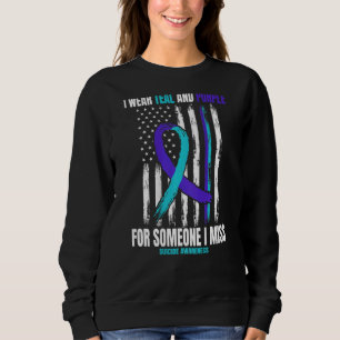 In Memory Of Loved One Suicide Awareness Usa Flag  Sweatshirt