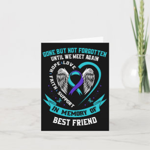 In Memory Of Loving Best Friend Suicide Awareness  Card