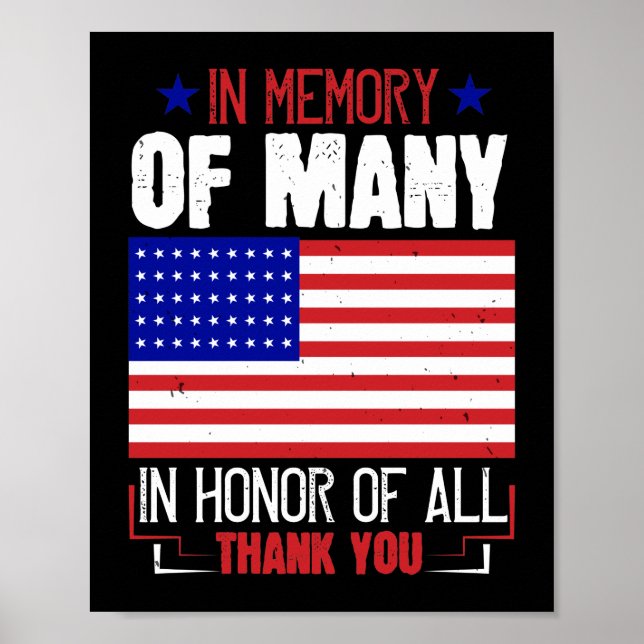 In Memory Of Many In Honour Of All Thank You Poster (Front)