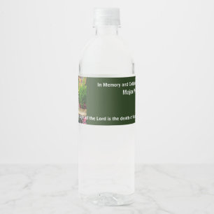 In Memory Of Memorial Funeral Celebration of Life Water Bottle Label