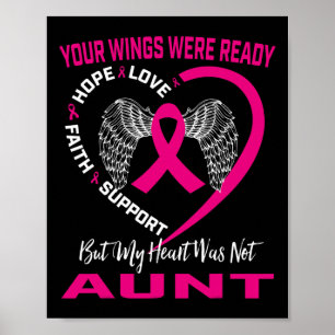 In Memory Of My Aunt Breast Cancer Awareness Sayin Poster
