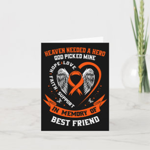 In Memory Of My Best Friend Leukaemia Awareness Me Card