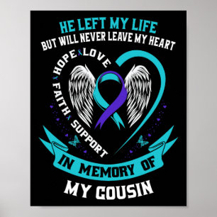 In Memory Of My Cousin Sympathy Suicide Awareness  Poster