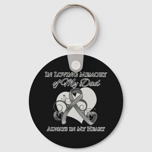 In Memory of My Dad - Brain Cancer Keychain (Front)