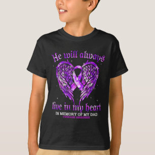 In Memory Of My Dad Overdose Awareness Angel Wing T-Shirt